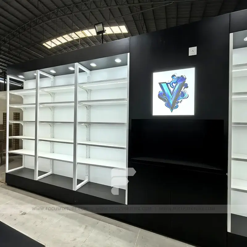 White Minimalist Wall Display Rack