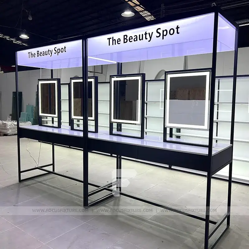 Black Storefront Window Display Stand