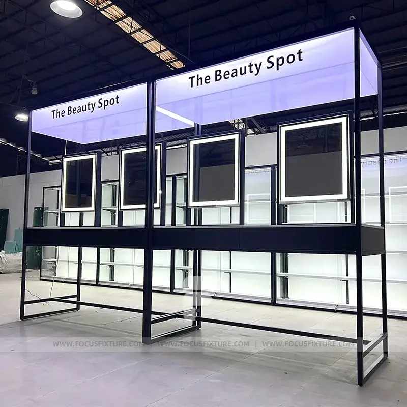 Black Storefront Window Display Stand