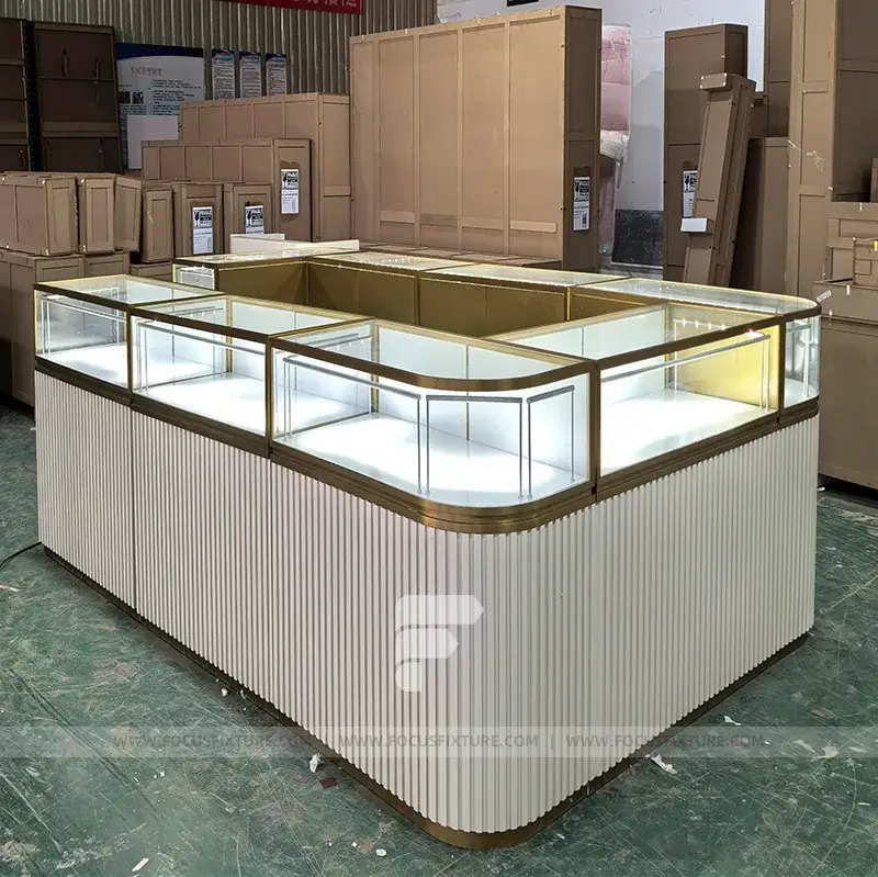 White Service Glass Showcase Counter