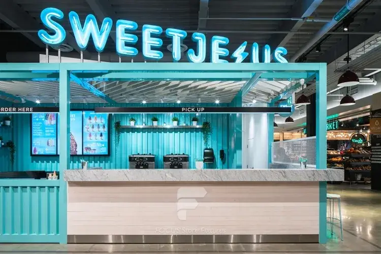 Turquoise Bubble Tea Order Counter