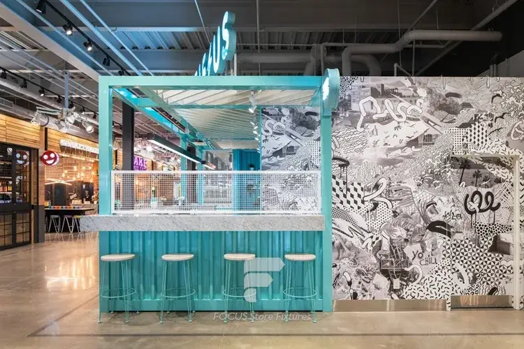 Turquoise Bubble Tea Order Counter