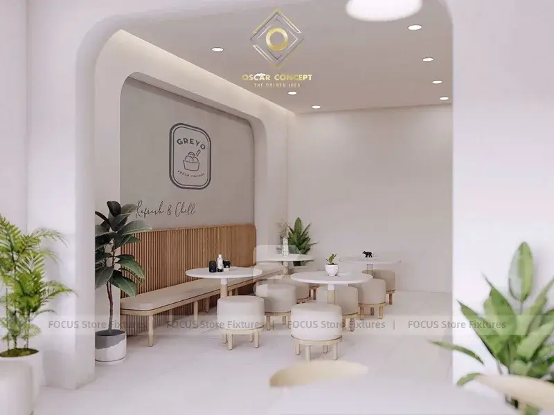 Pastel Milk Tea Lounge Counter