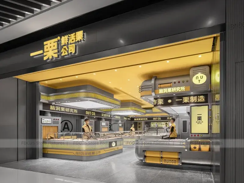 Yellow Store Design Yellow Beverage Kiosk Corner Store Layout