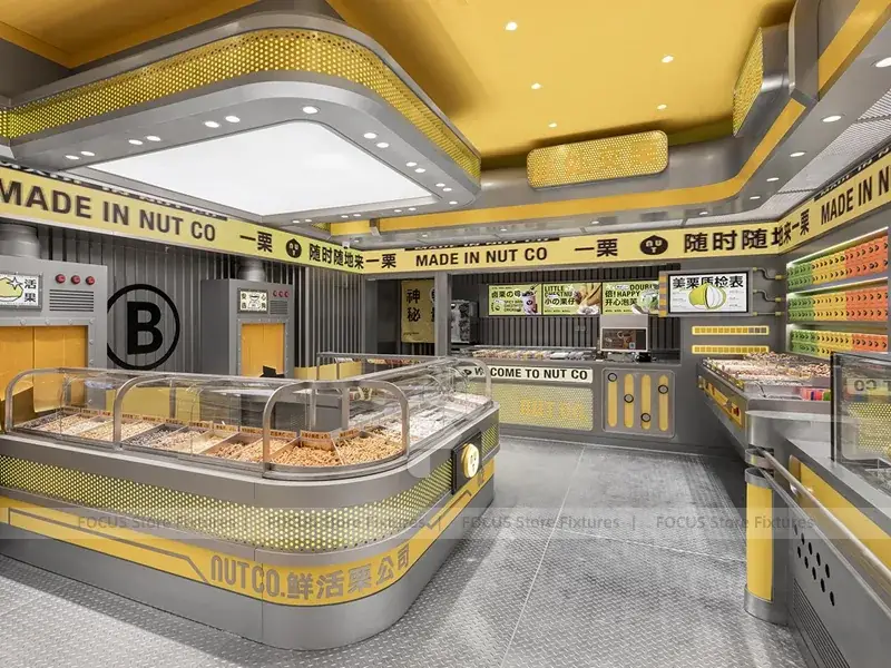 Yellow Store Design Yellow Beverage Kiosk Corner Store Layout