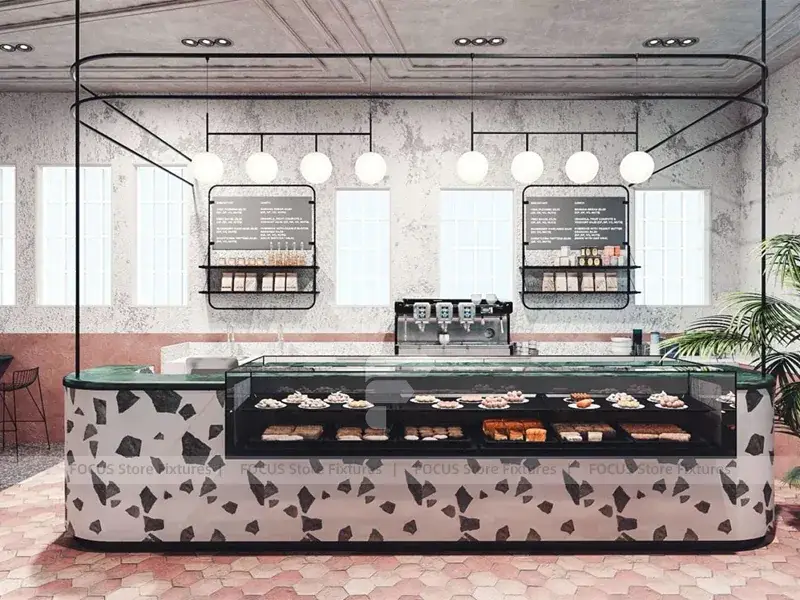 Desert Counter Design Pink Botanical Dessert Bar Island Layout