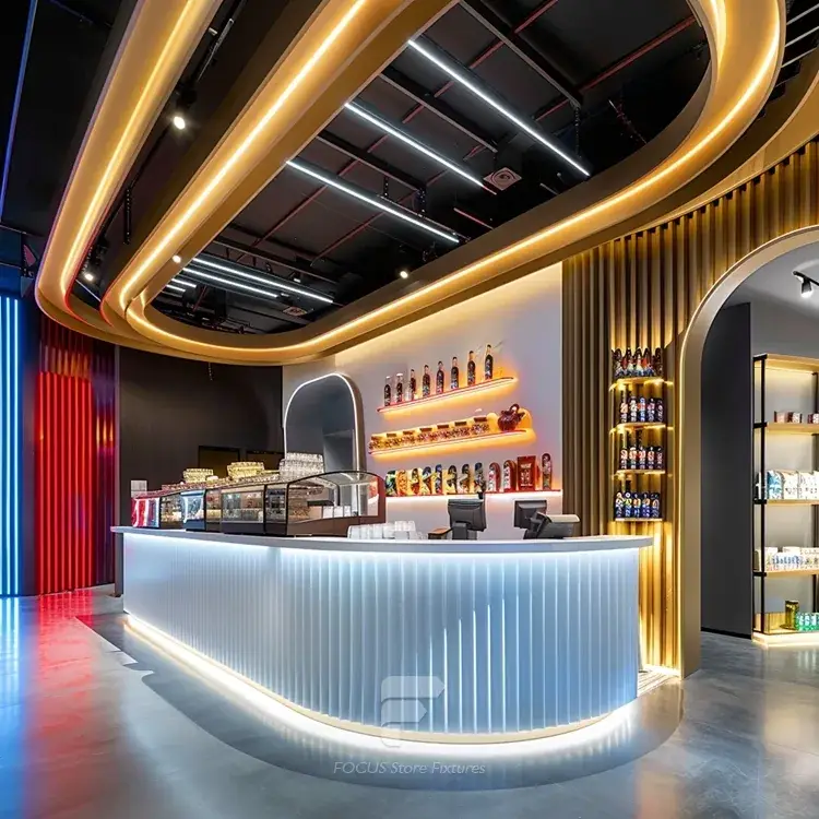 Green Tile Coffee Bar Seating Layout
