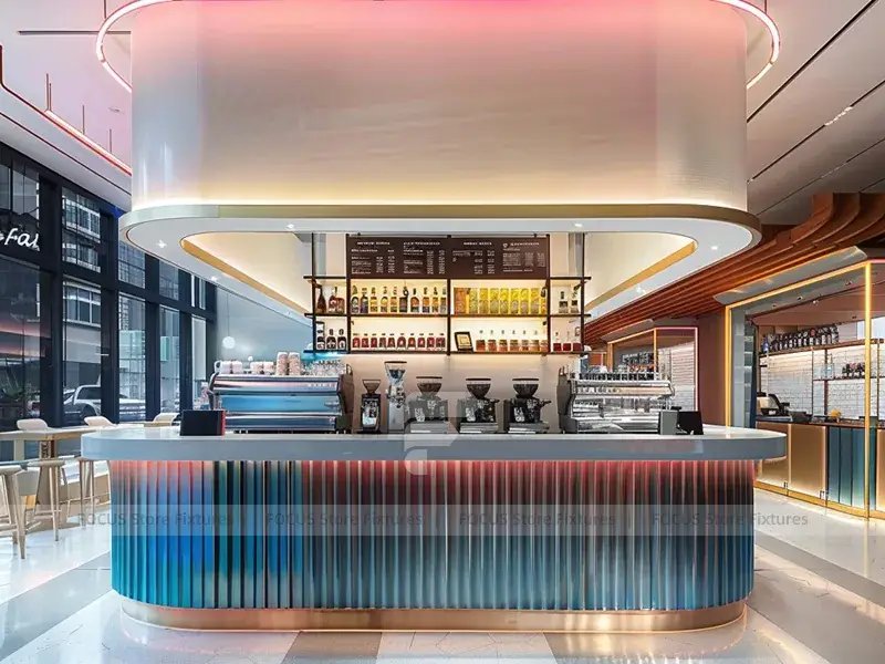 Pink Qu Counter Pink Blue Beverage Arch Bar Counter