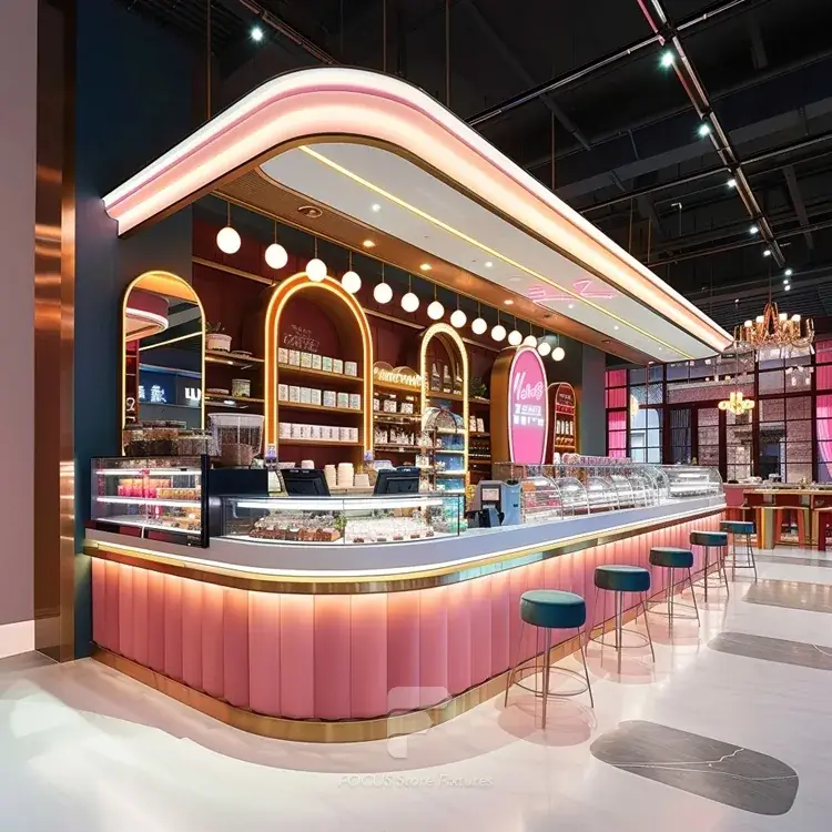 Pink Qu Counter Pink Beverage Island Bar Counter