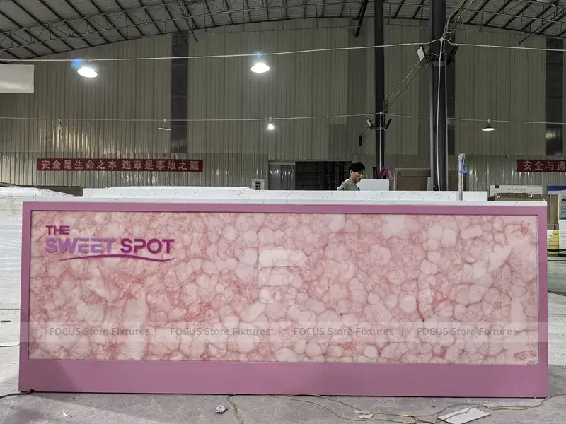 Pink Point Counter Cafe Counter