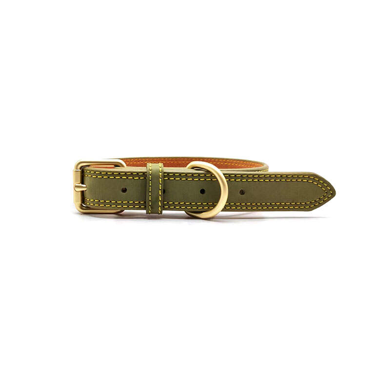 Classic Leather Dog Collar for Small Medium Large Dogs Padded Soft and Strong Adjustable Pet Collars Heavy Duty Dog Collar
