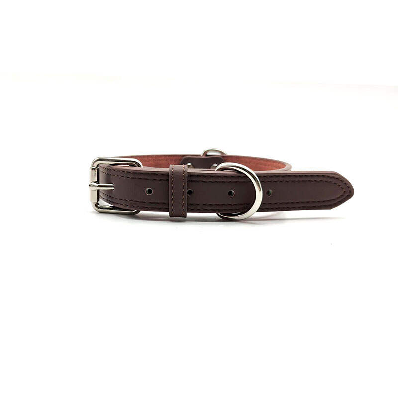 Genuine Leather Dog Collar Metal Pin Buckle Adjustable Waterproof Pet Leather Collars