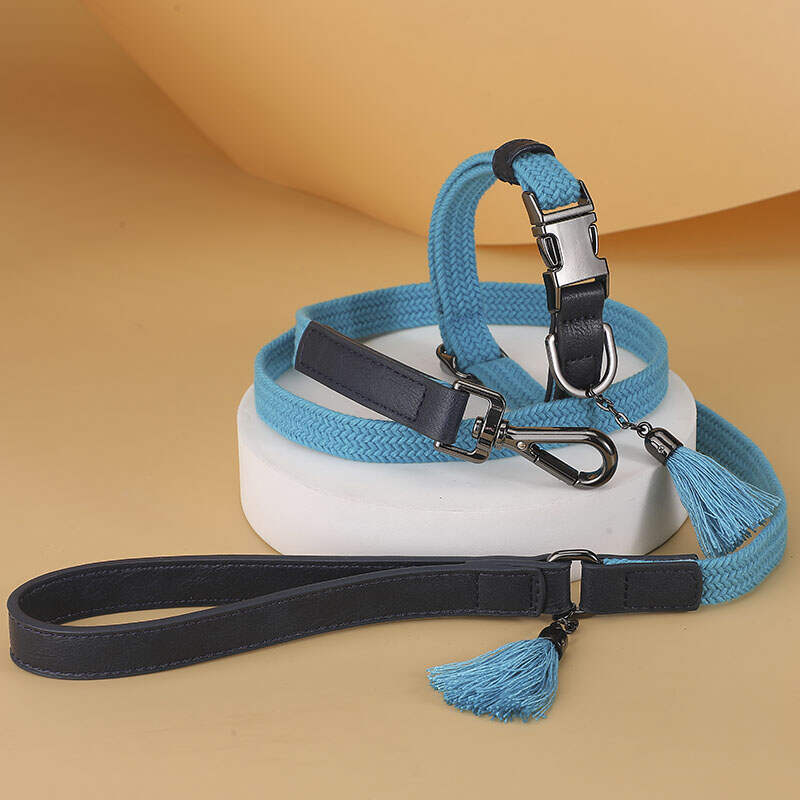Wholesale Custom Designer Soft Adjustable Dog Collar and Leash Set Luxury Dog Collar for Small Dog Cute Collar