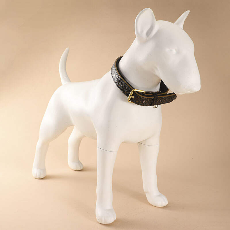 Wholesale Different Size  Leather Personalized dog collar With Colorful Custom Logo