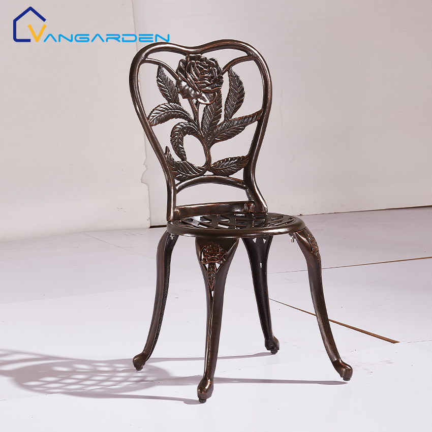 Patio luxury wholesale cast aluminum round dining chair