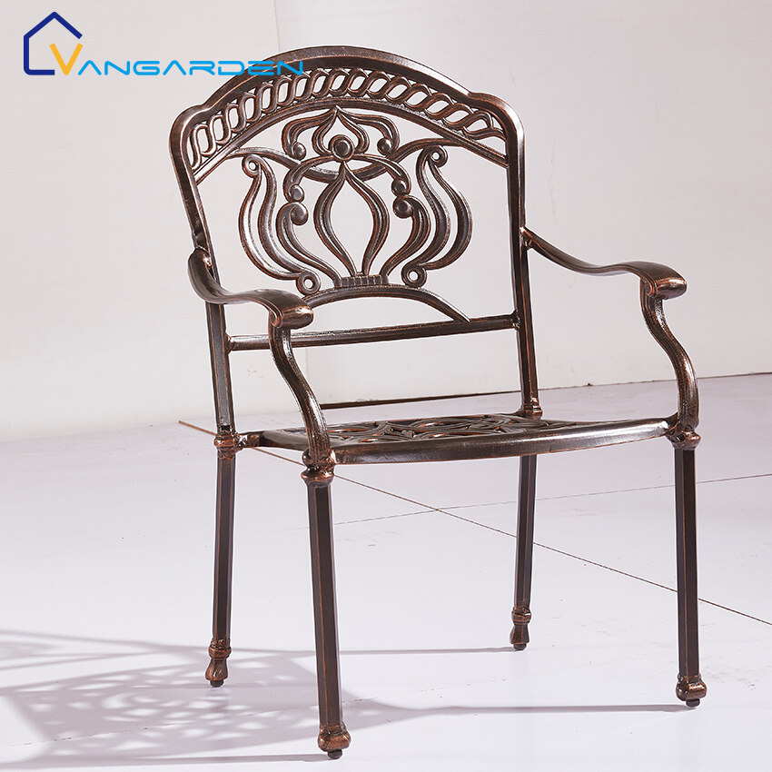 Garden dinner chairs aluminum outdoor luxury chair for BBQ party