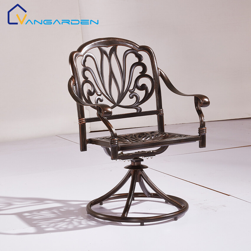 Antique Design Aluminum Bronze Casting Furniture Parts Patio Swivel Chair