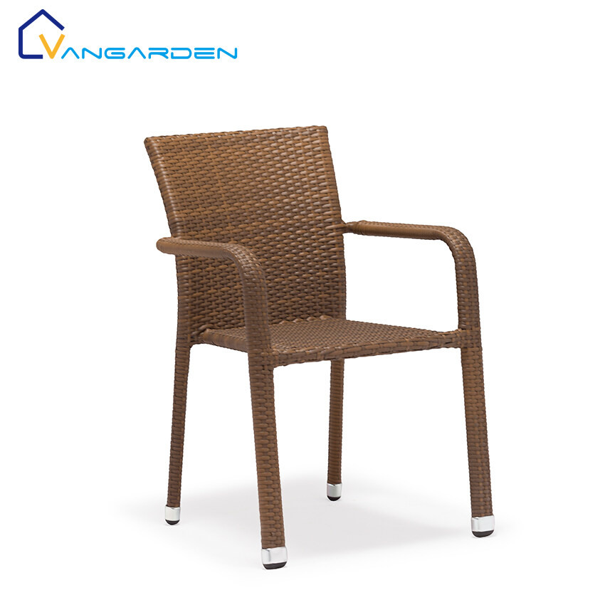 Commercial China Garden Black Modern Rattan Chair Aluminum Frame Outdoor Furniture