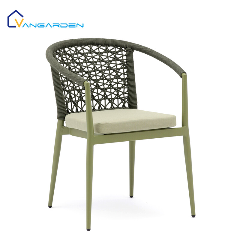 Contract Cushion Luxury Camping Furniture Picnic Dining Arm French Style Outdoor Chairs