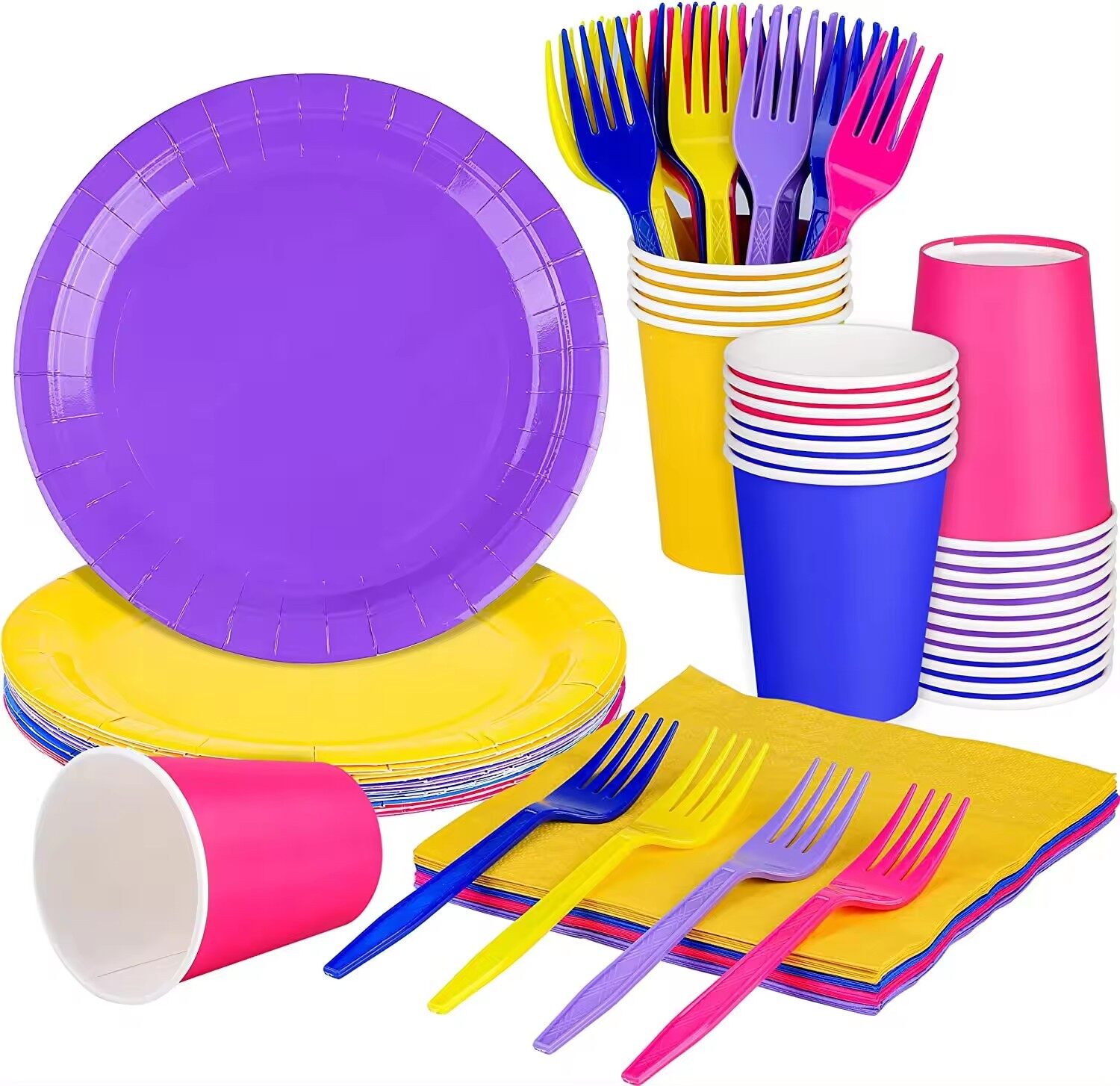 Color tableware pary supplies sets