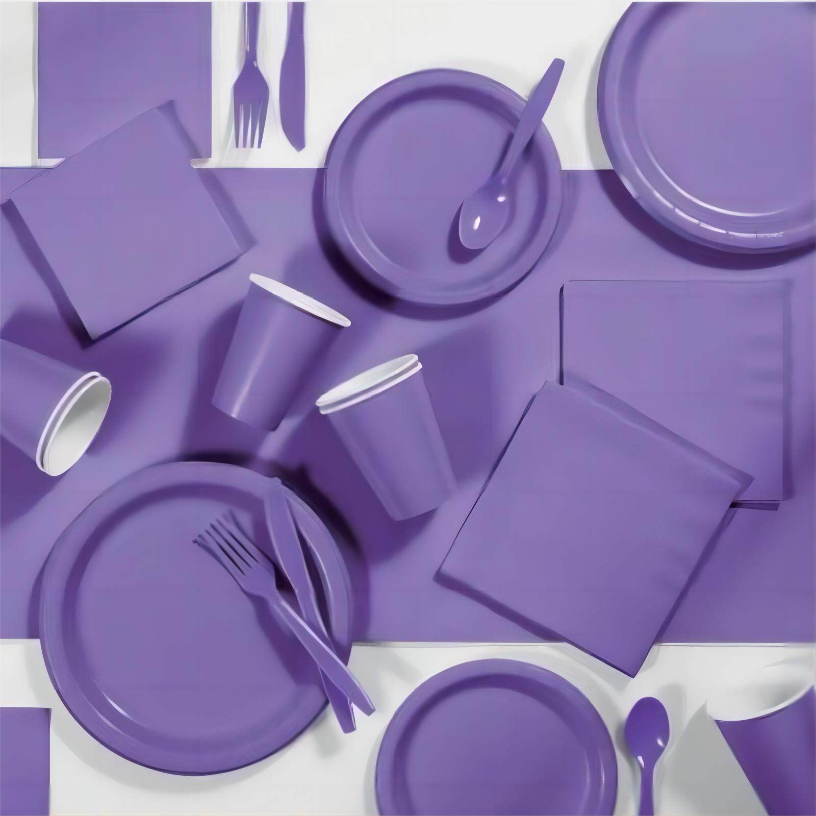 Purple tableware pary supplies sets