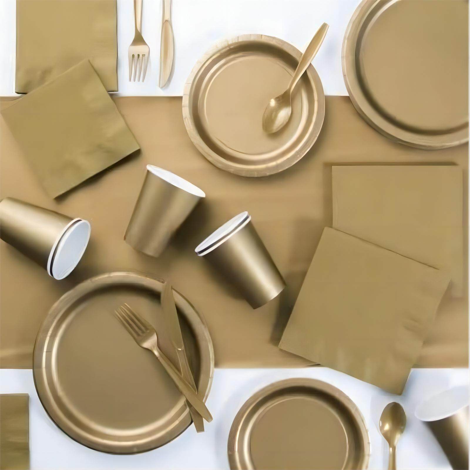 Gold tableware pary supplies sets