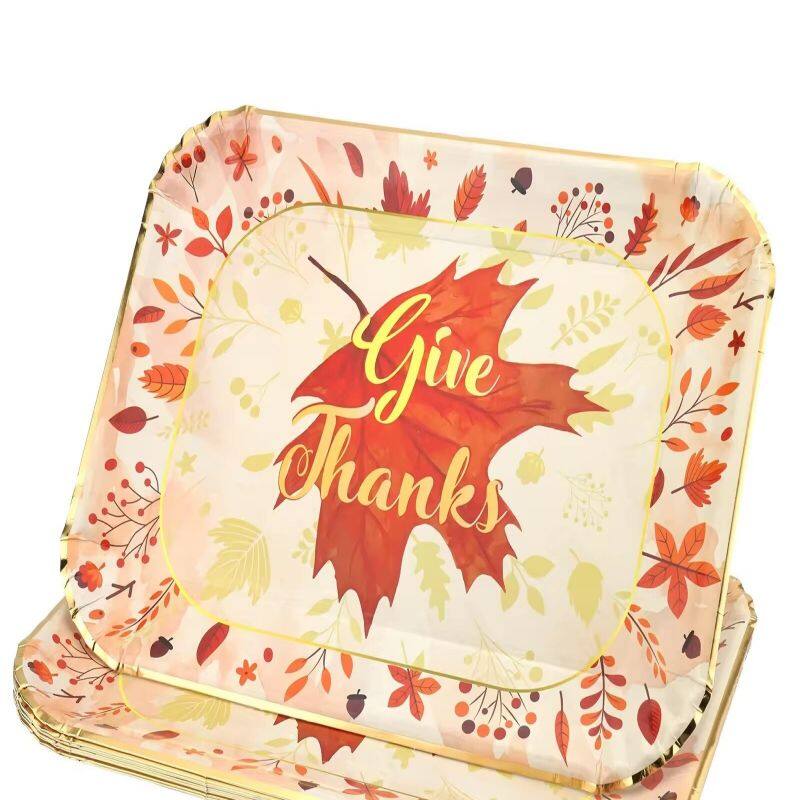 Thanksgiving square plate sets