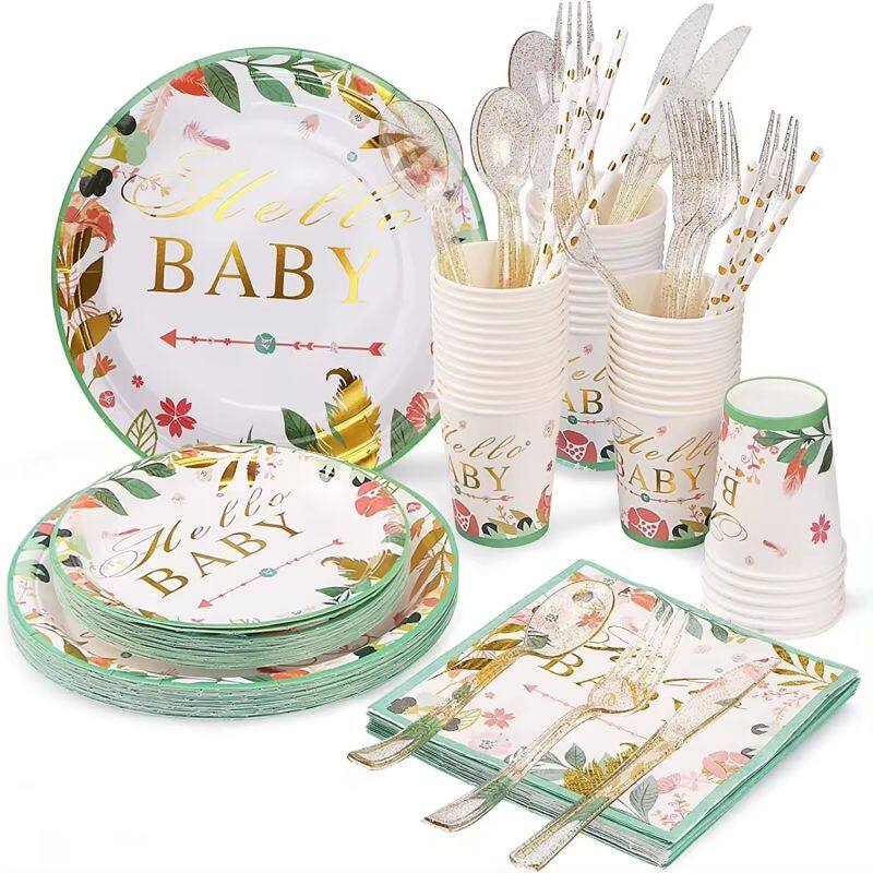 Baby shower party supplies sets