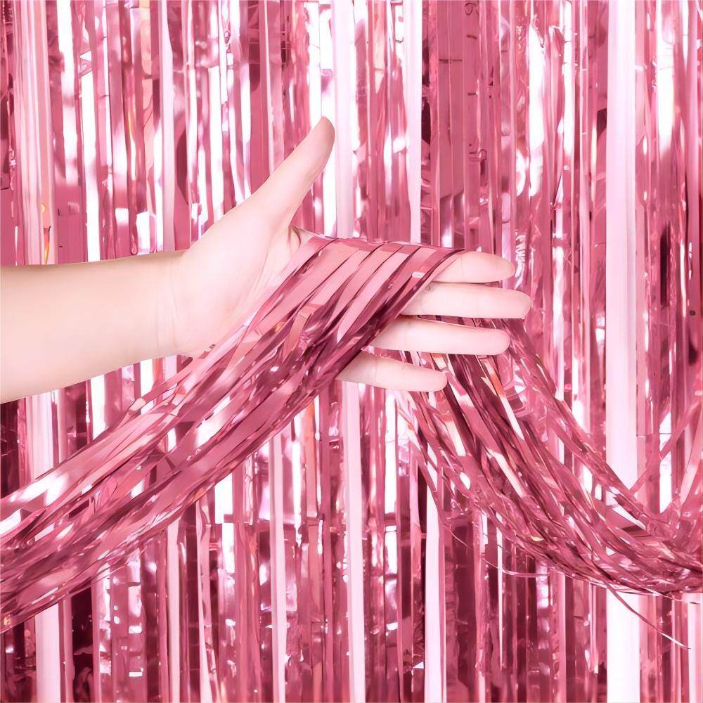 Foil curtain-pink