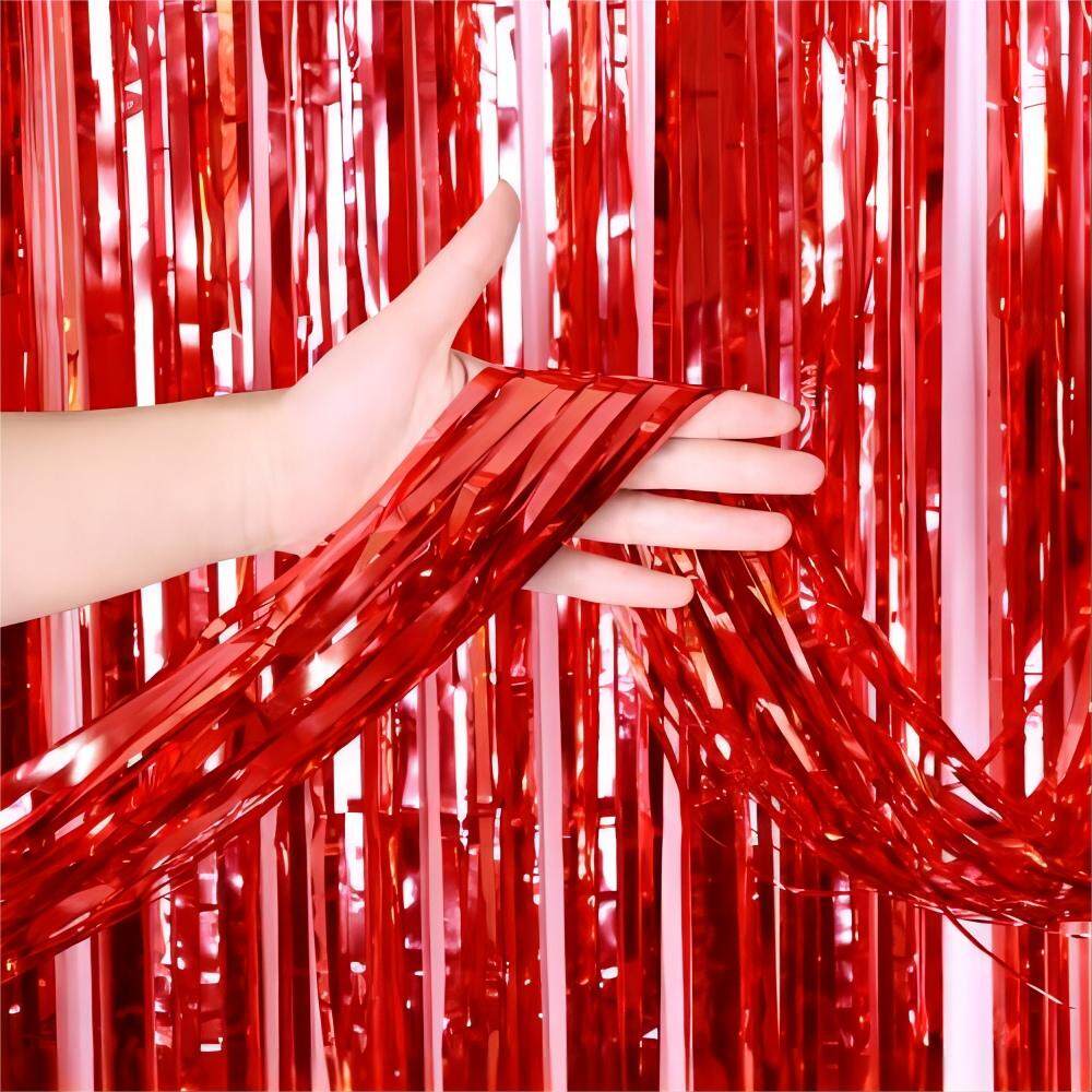 Foil curtain-red