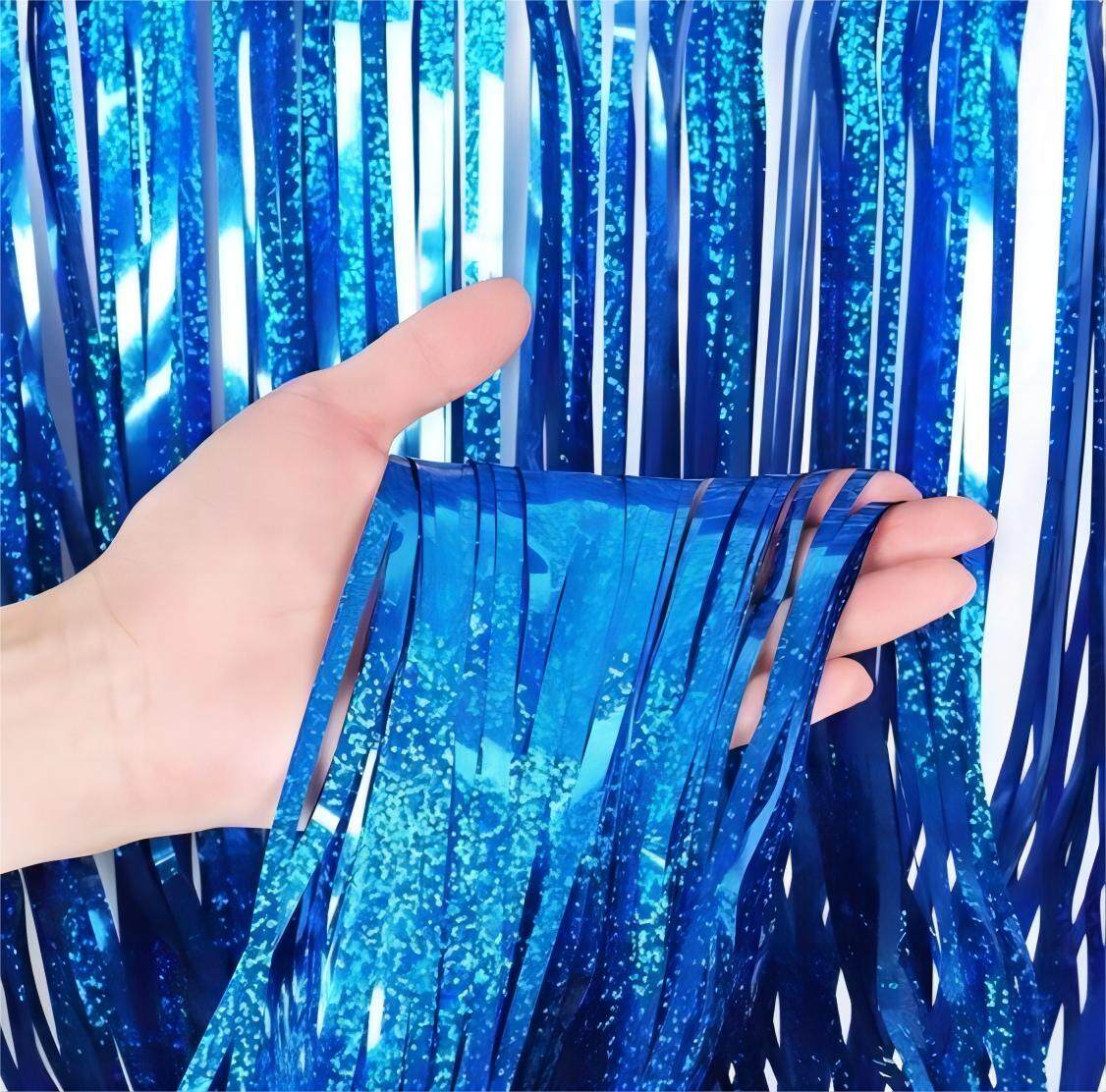 Foil curtain-blue