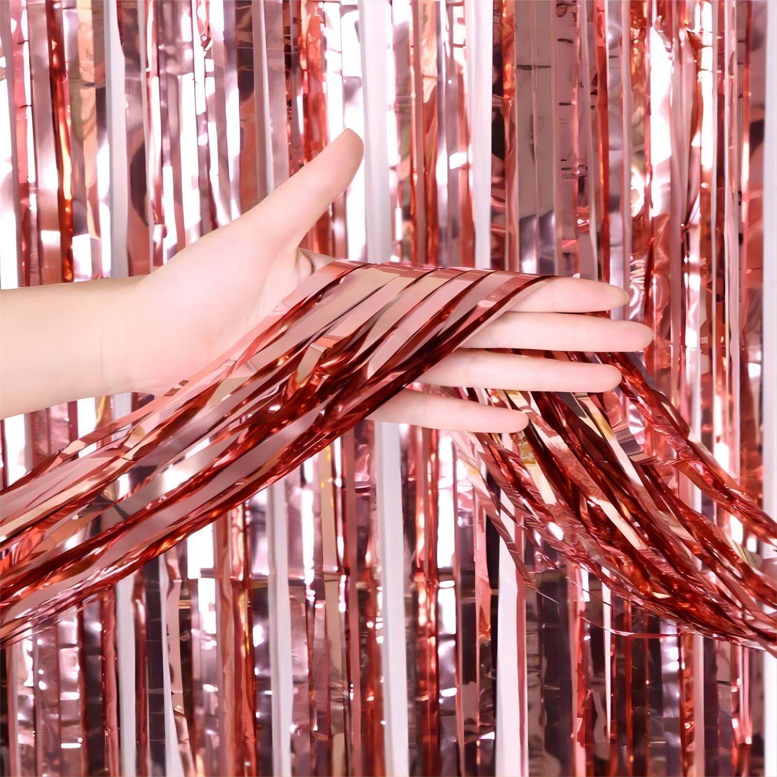 Foil curtain-rose gold