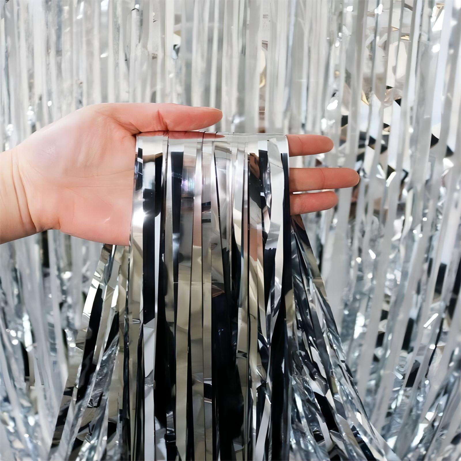 Foil curtain-silver