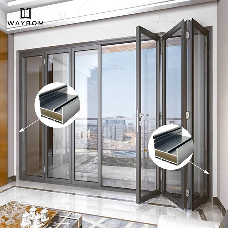 New - 50 anti-pinch folding window/door Aluminum Profile
