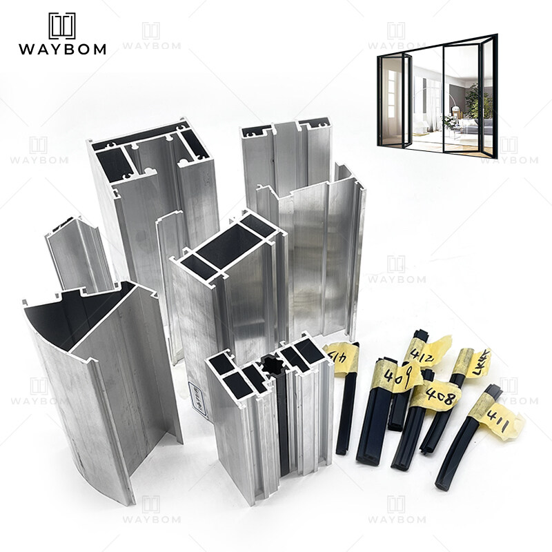 75 Bi-fold exterior door aluminum profile 4 doors modern steel almirah design door handle for aluminum profile aluminum supplier