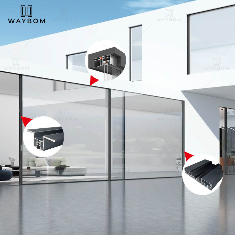 Are you looking for a stylish and modern solution for dividing your living space? Have you considered the 150 hidden bottom track panoramic sliding door?