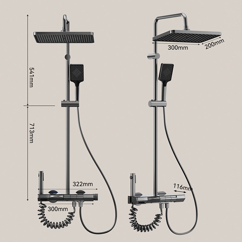 four-function luxury shower set exporter, rainfall revolution luxury digital spa shower set, spa time rainfall elegant digital shower set, symphony rainfall digital shower set, new mixer design shower set distributor