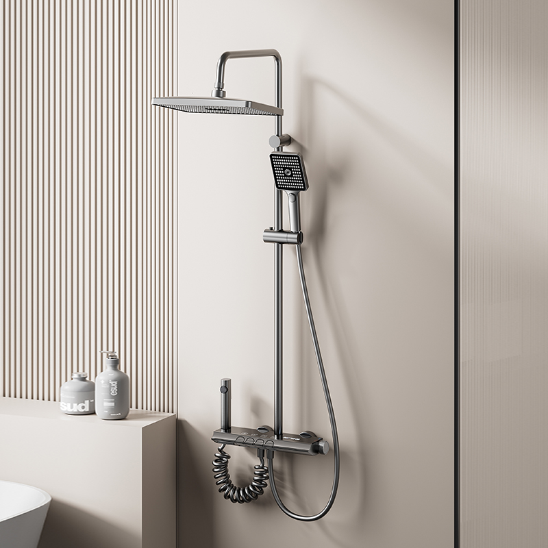 Basic constant temperature shower set for hotels, Elegant space aluminum shower system wholesale, Premium constant temperature shower set distributor, Swivel brass sink mixer faucet supplier, 360° rotating kitchen faucet wholesale