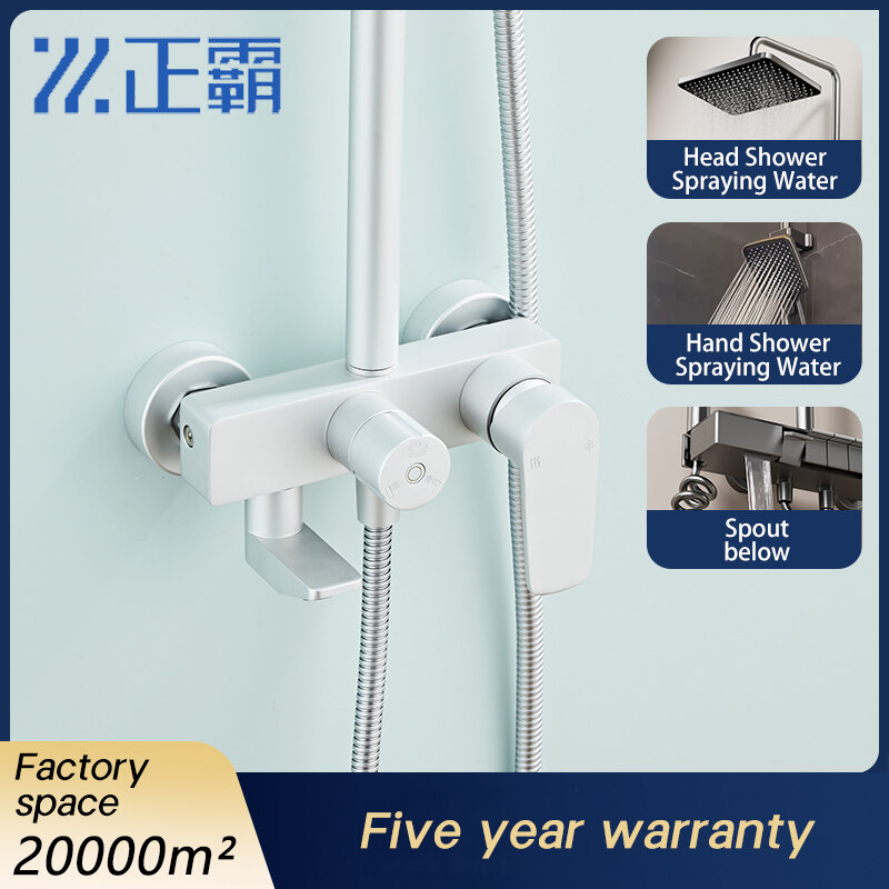 Multi-function luxury shower set for hotels, Cold and hot water mixer faucet distributor, Waterfall design shower set manufacturer, Temperature control multi-function shower system, High-quality thermostatic rain shower for builders