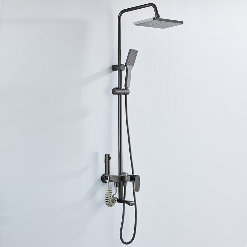 Multi-Function Temperature Control Shower Set with Handle Valve