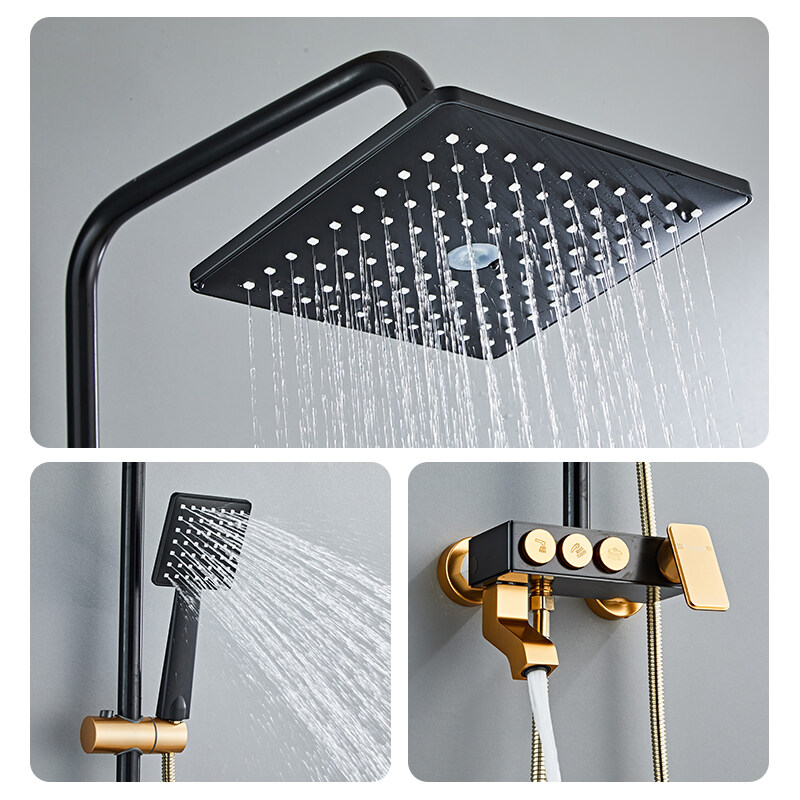 four-function luxury shower set exporter, rainfall revolution luxury digital spa shower set, spa time rainfall elegant digital shower set, symphony rainfall digital shower set, new mixer design shower set distributor