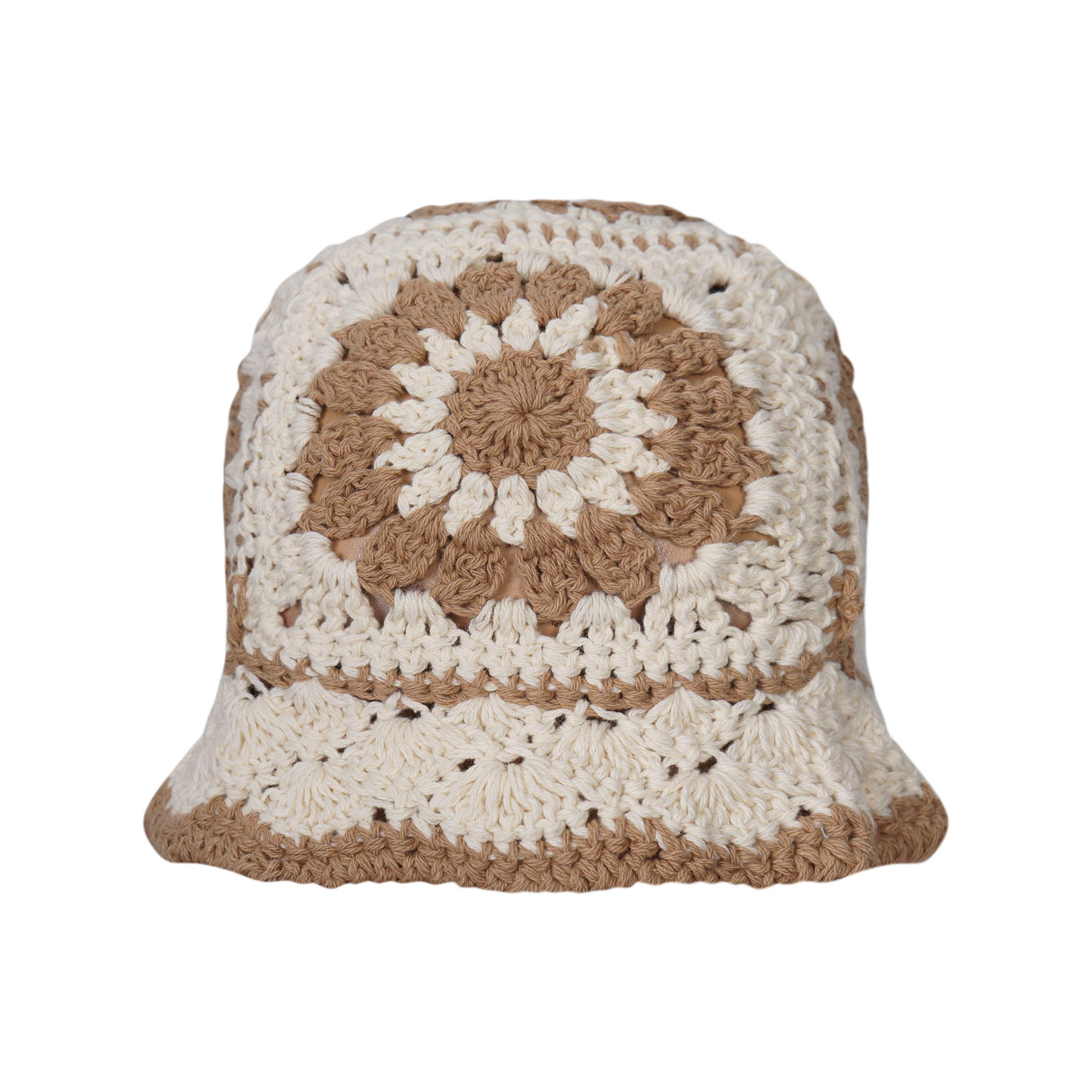 Custom Collapsible Small Size Sunflower Accessories Hollow Out Crochet Women Bucket Hat
