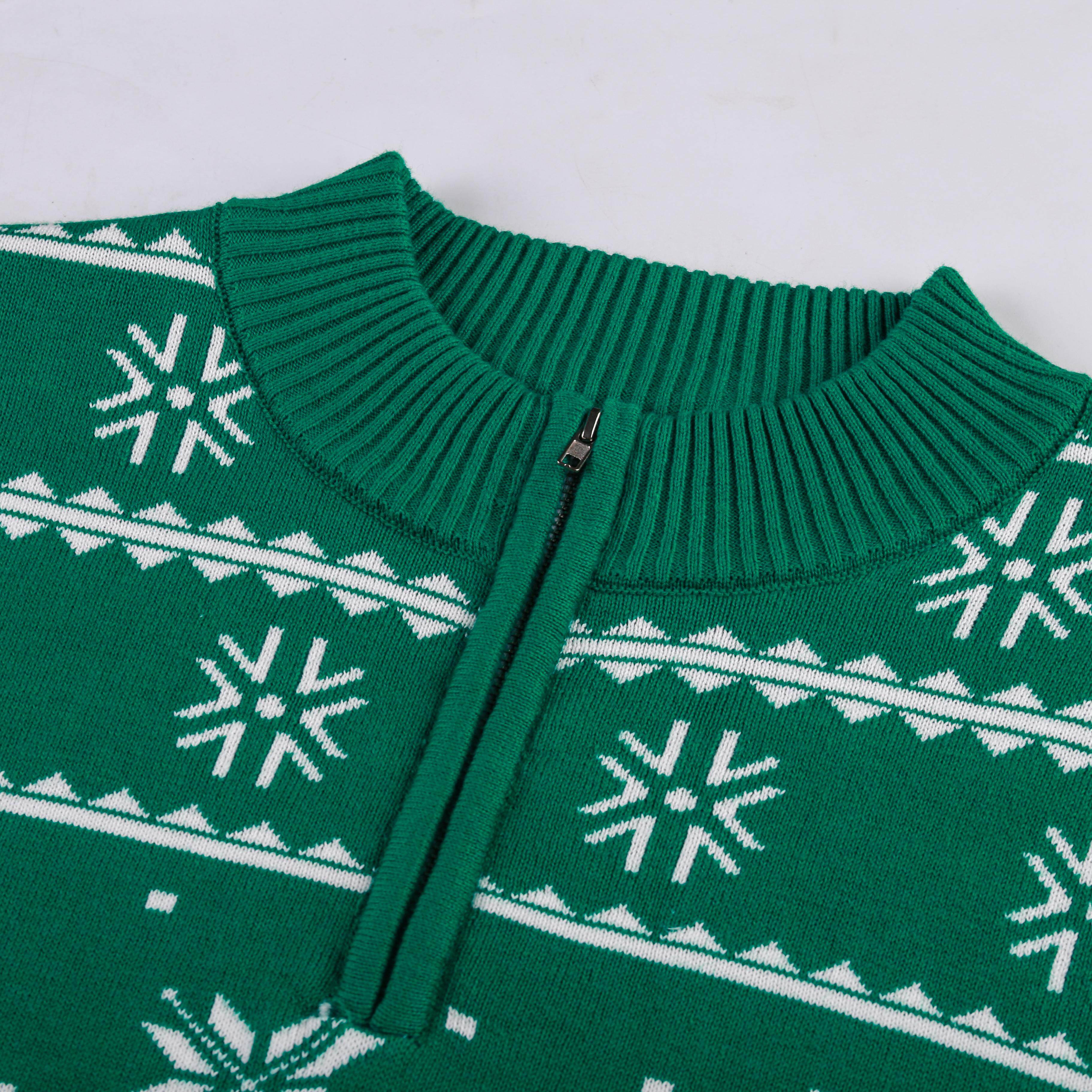 Christmas Sweater,  Cardigan Sweater,  Custom Sweater,  Half Zipper Stand Collar