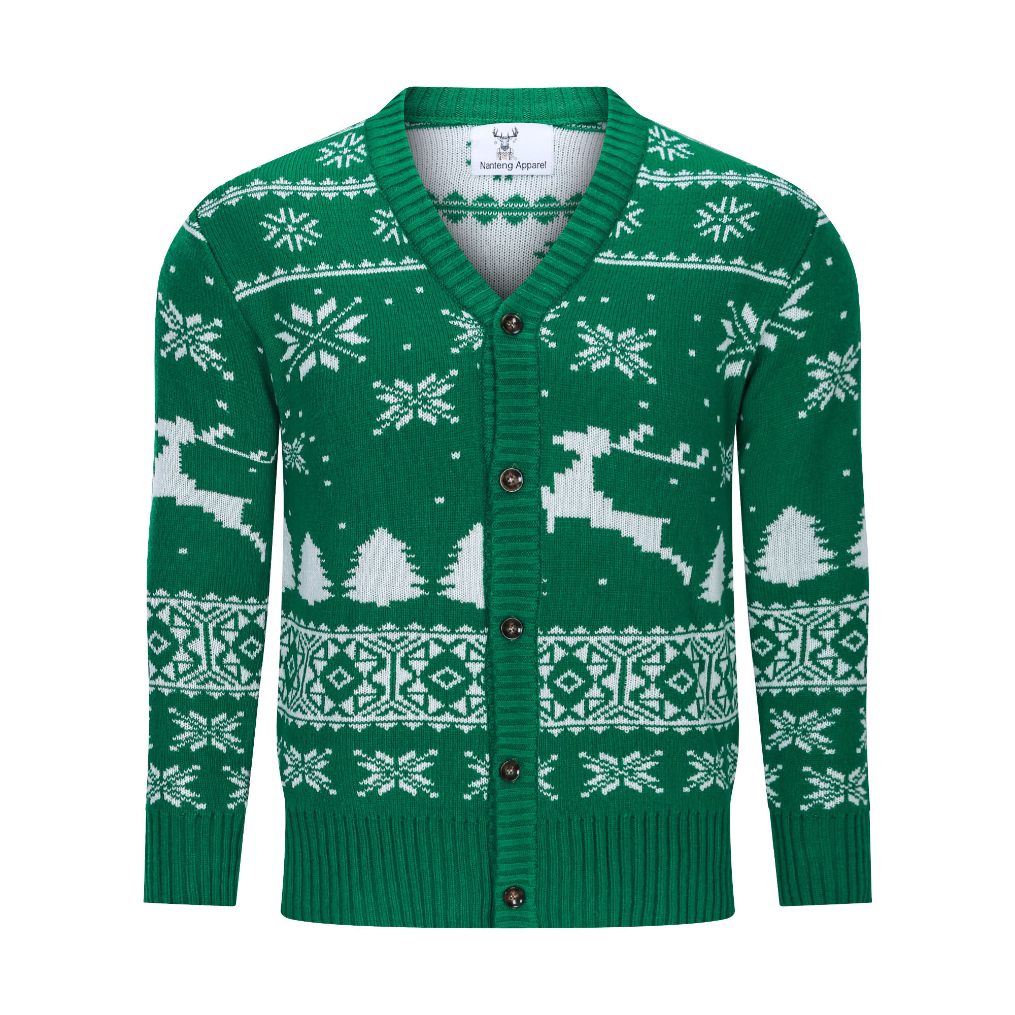 Christmas hot sale green cardigan