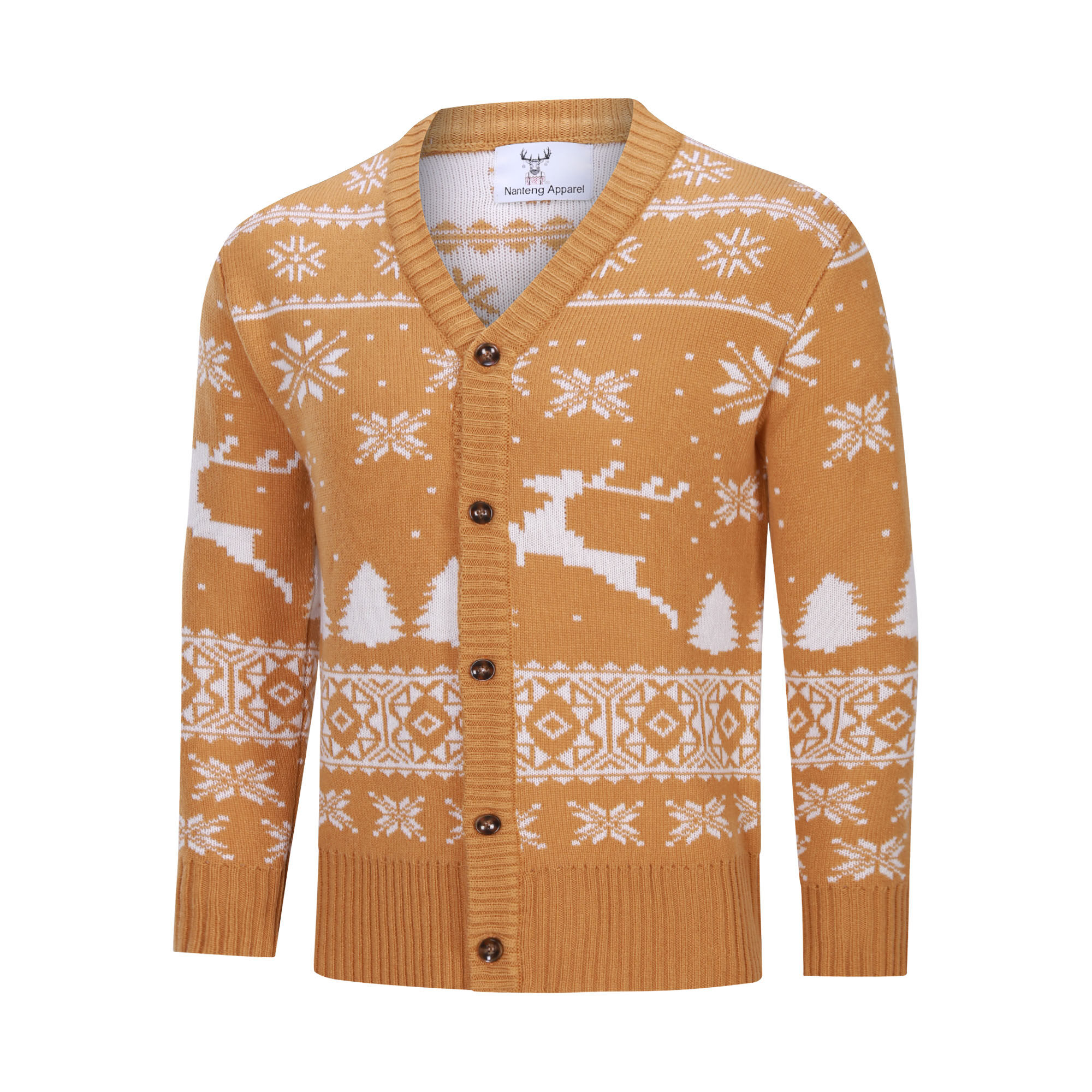 Christmas Sweater,  Cardigan Sweater,  Custom Sweater,  V-Neck Button