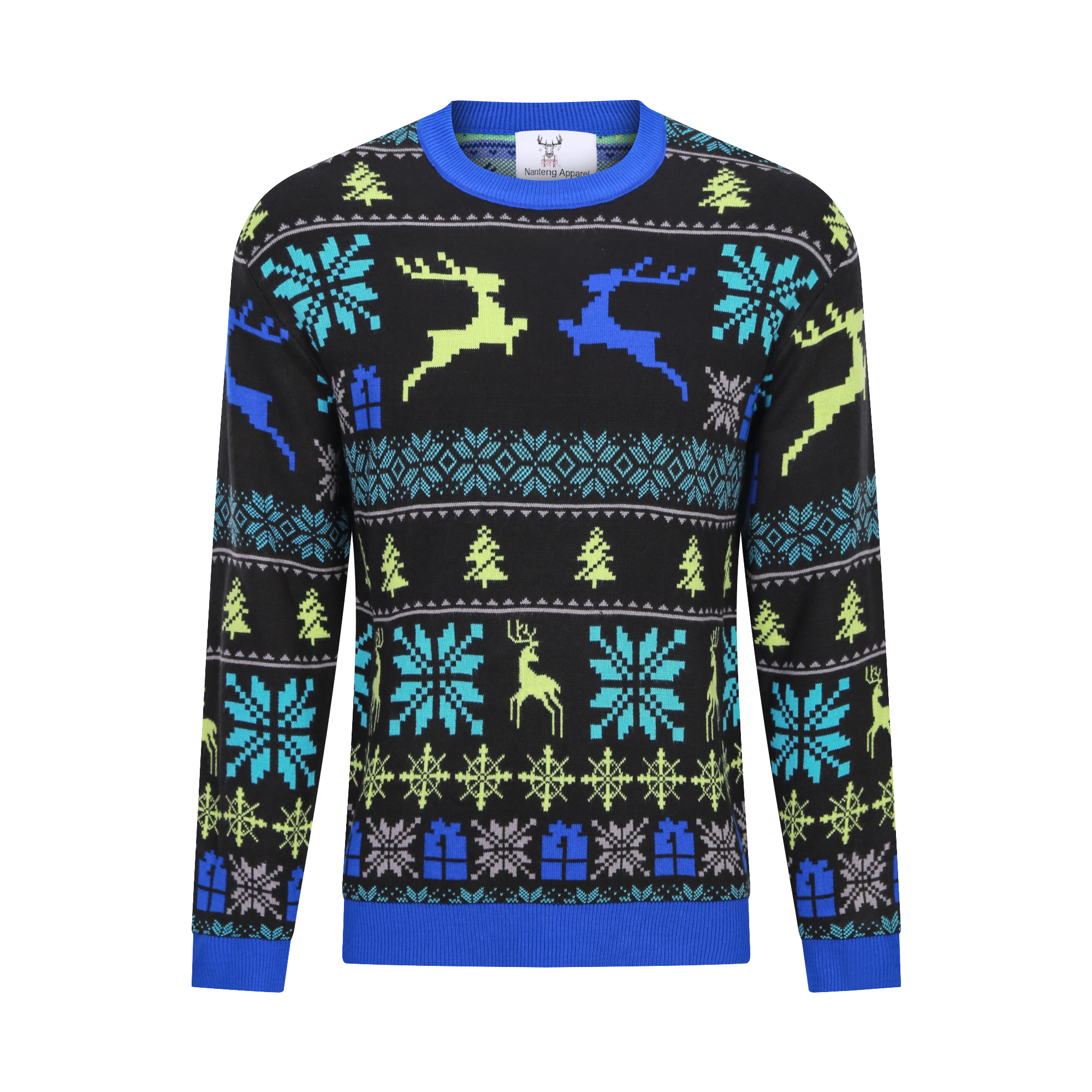 Custom Narrow Sleeves Ugly Xmas Pattern 100% Acrylic Men Pullover Christmas Sweater