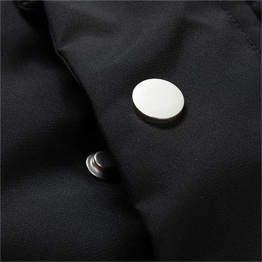 Jacket, Puffer Jacket, 80% Duck Down  Padded, Thicken, Letter Print Hidden Zipper Snap Button Turtleneck