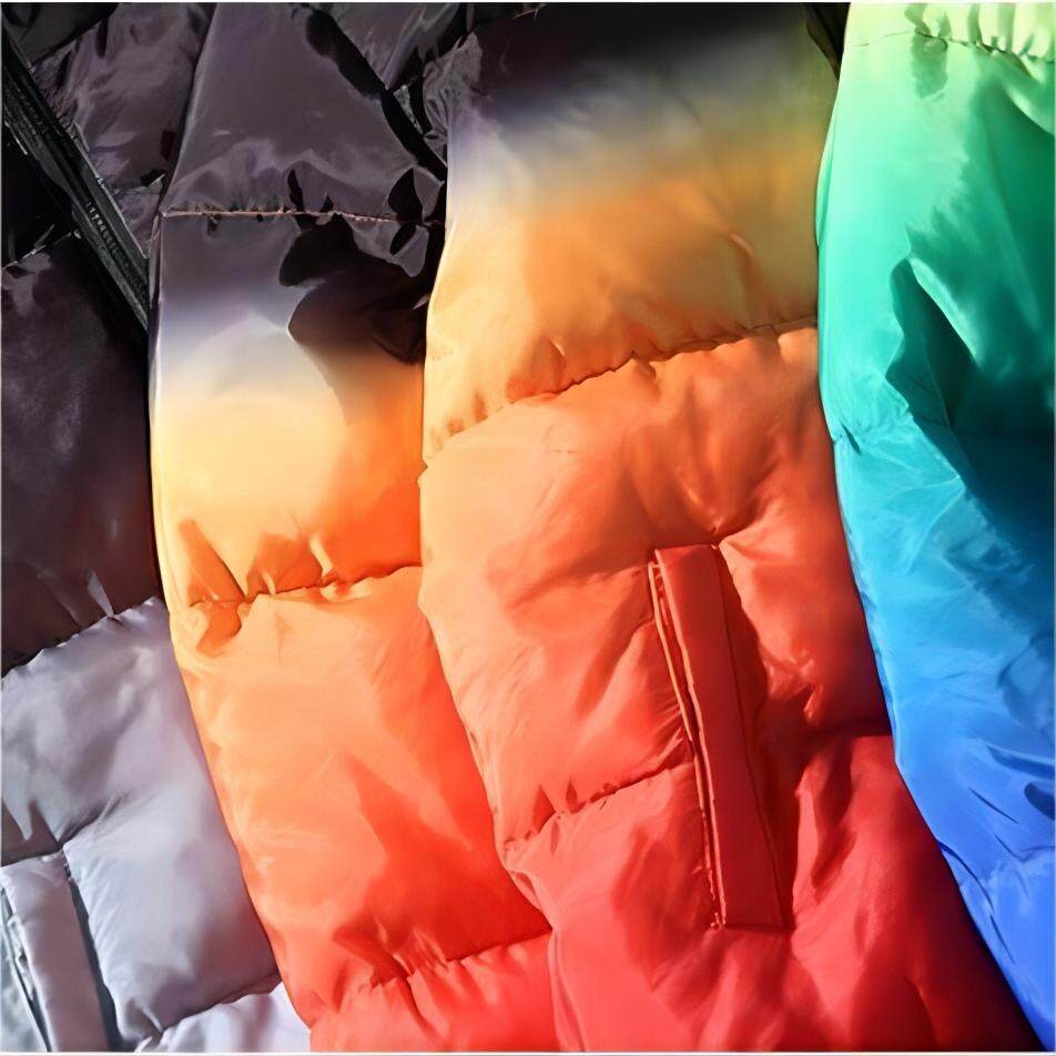 Jacket, Puffer Jacket, 80% Duck Down Filling, Gradient Pattern, Insert Pocket Zipper