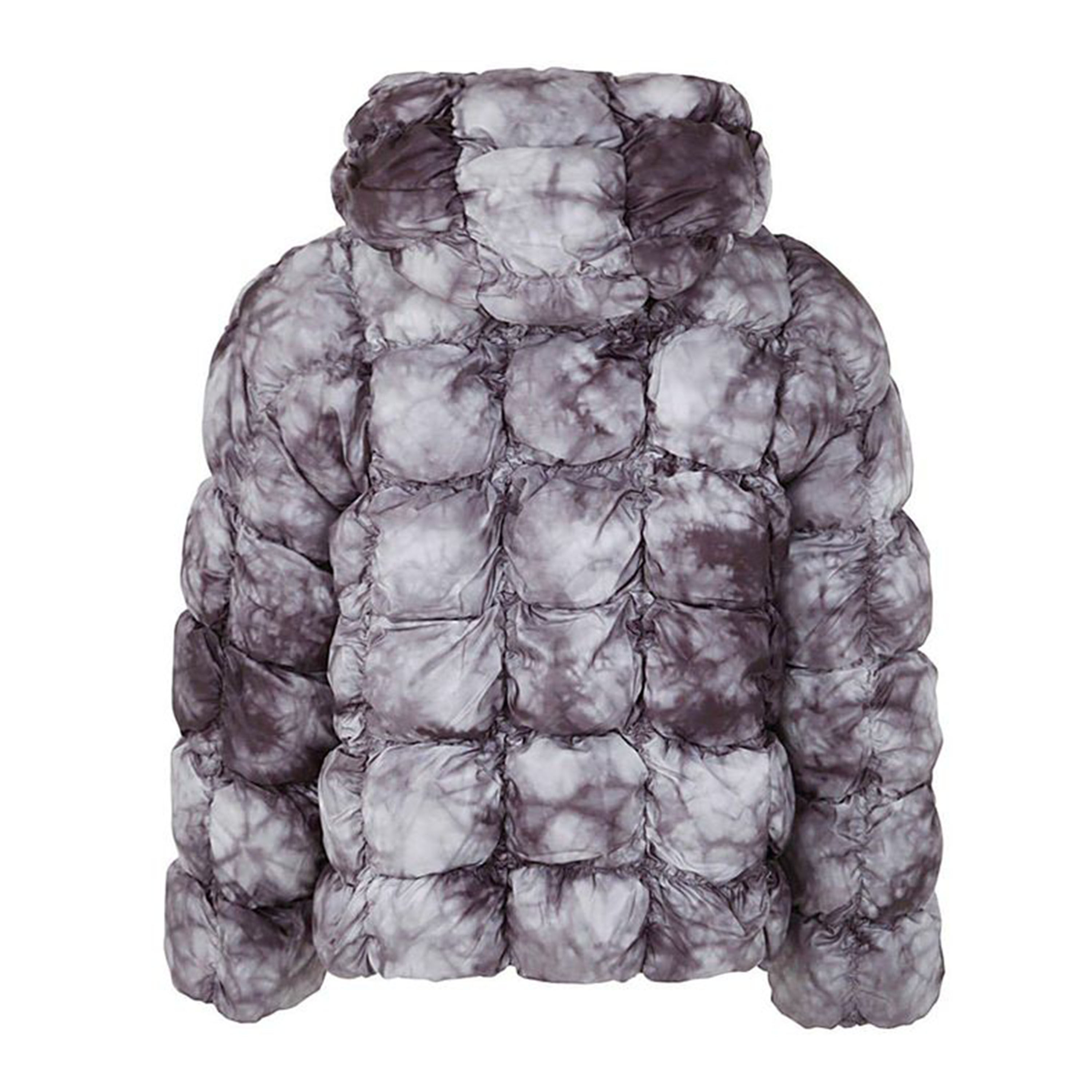 Jacket, Puffer Jacket, 80% Duck Down Filling, Sfumato Pattern, Short Hooded Zipper