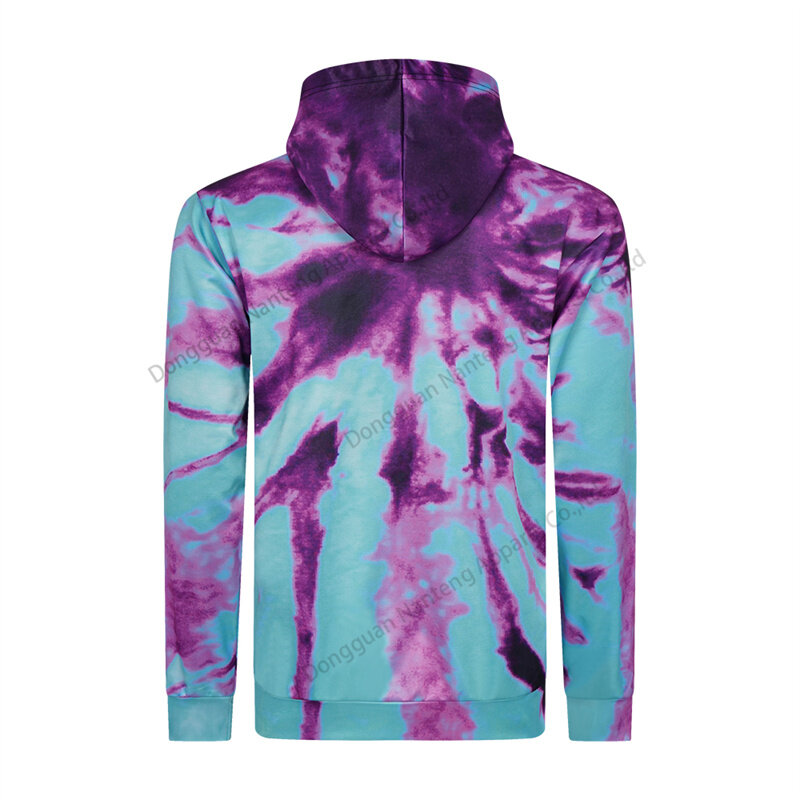Custom Pullover Hoodie, 100%Polyester Sublimation Pullover Hoodie, Tie-Dye Pattern Pullover Hoodie, Long Sleeve With Pocket Pullover Hoodie